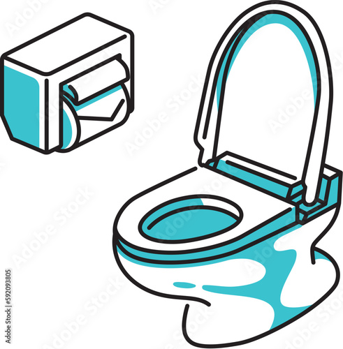 トイレットペーパーと便器