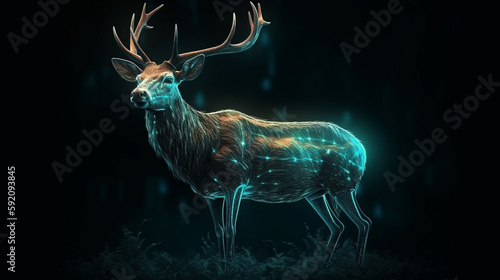 deer in the woods.generative ai