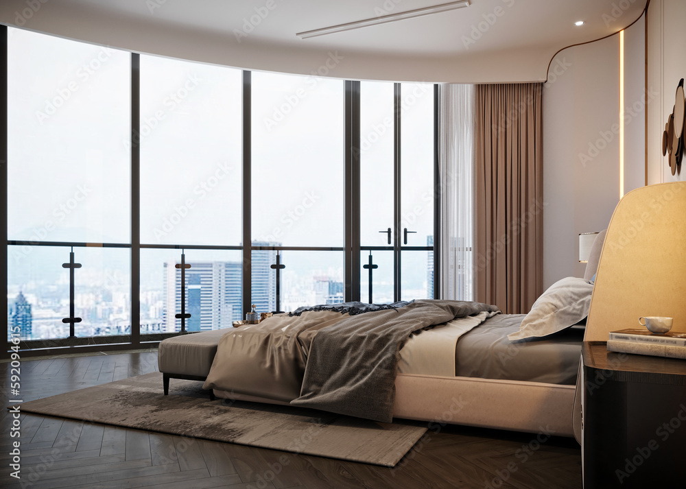 luxury hotel room, ed rendering. luxury hotel room, ed rendering.