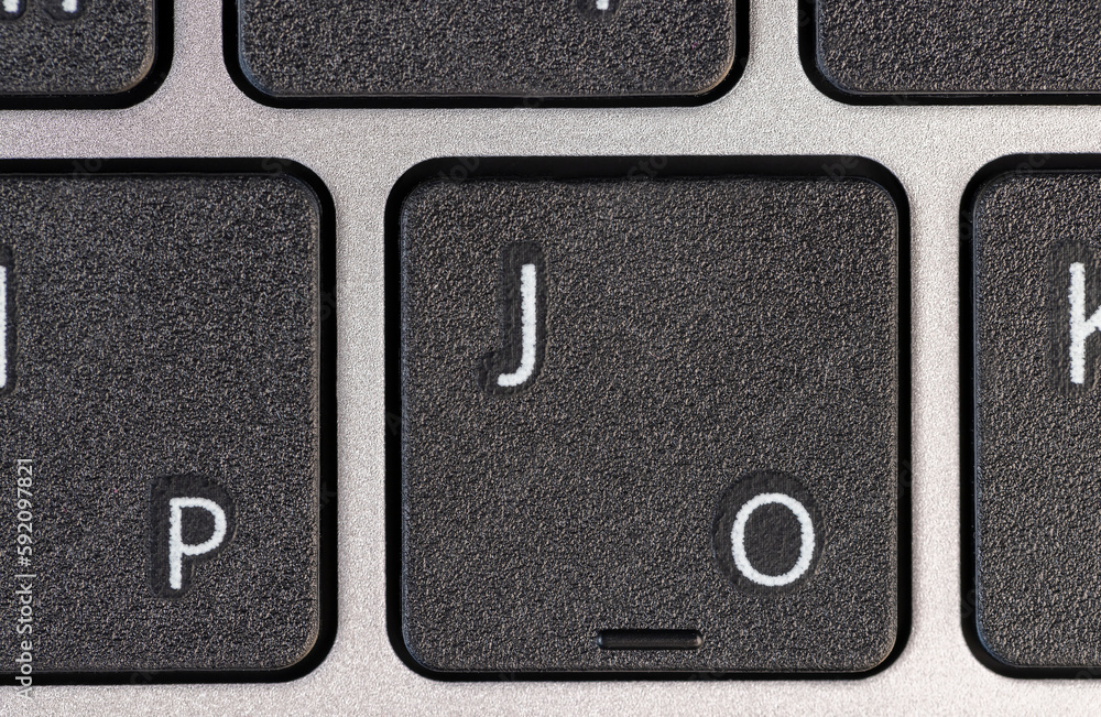 Black Plastic Keyboard from Computer, close up Black Plastic Keyboard from Computer, close up