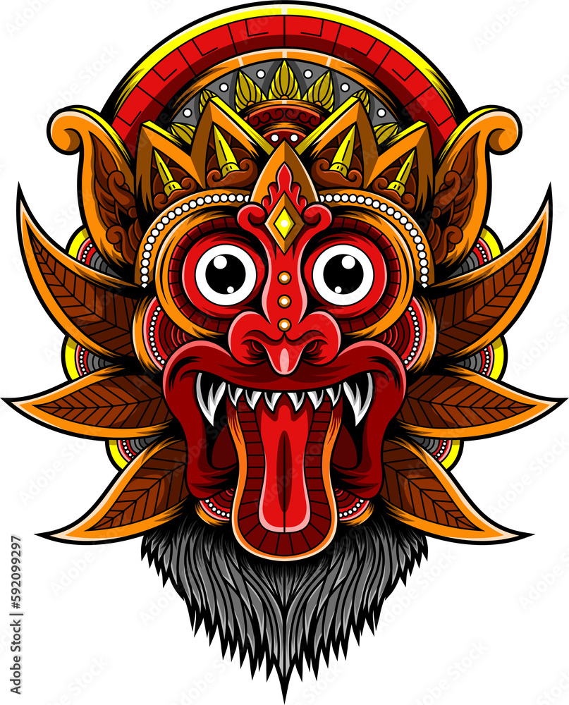 Barong head esport mascot Barong head esport mascot