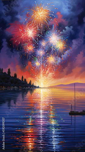 Fireworks Spectacular Illustration
