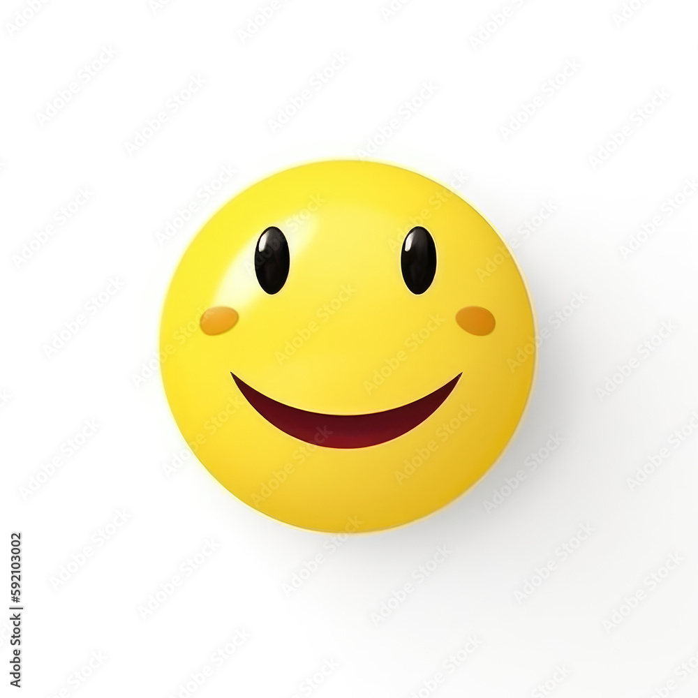 Happy smiley emoji. Generative AI. Happy smiley emoji. Generative AI.