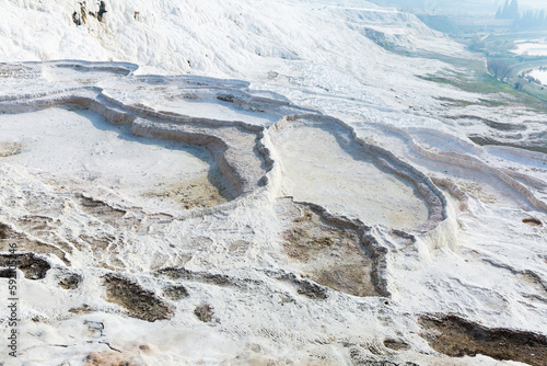 The travertines mountains of Pamukkale are a natural attraction in Turkey.....