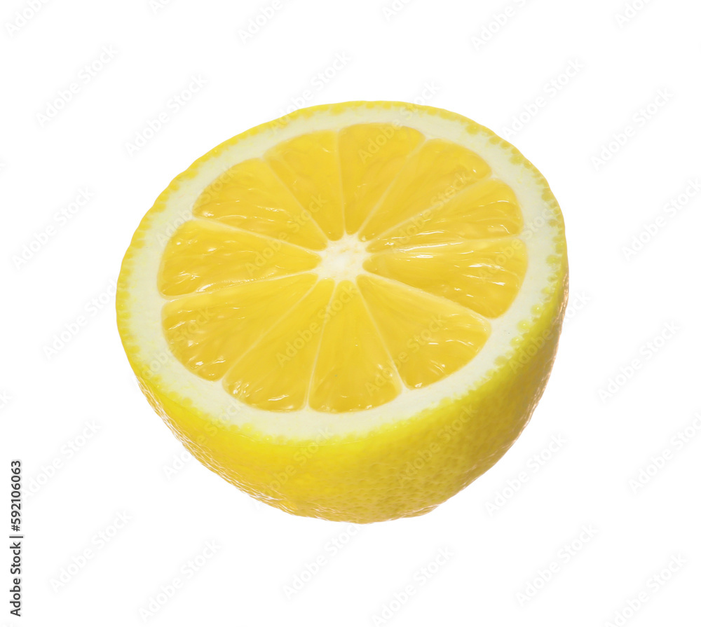Fresh ripe lemon half isolated on white Fresh ripe lemon half isolated on white