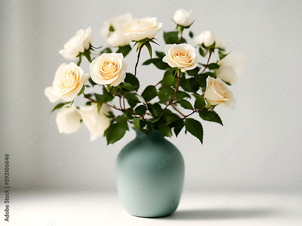 Rose in the vase. Generative ai Rose in the vase. Generative ai