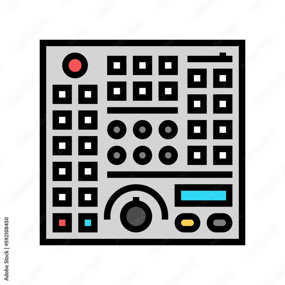 control panel tool work color icon vector illustration
