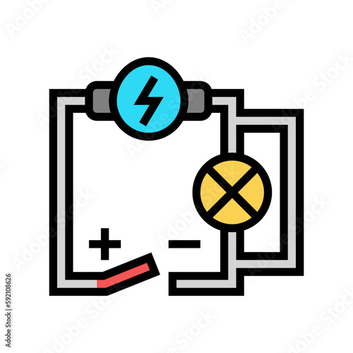 electrical circuit tool work color icon vector illustration