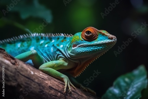 Close up photo of lizard  generative ai