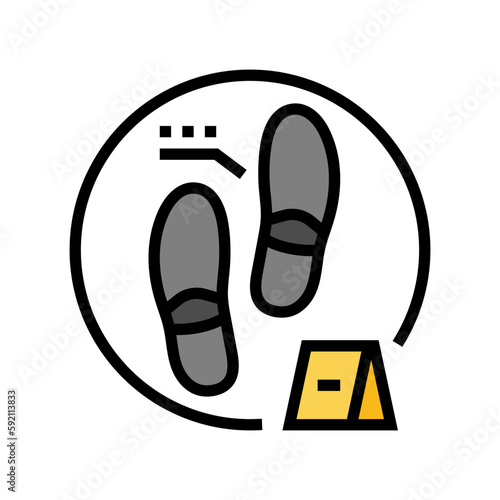 class physical evidence crime color icon vector illustration