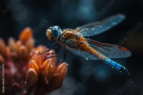 close up of dragonfly on a flower © Tebha Workspace