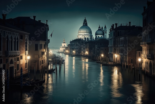 venice city grand canal, holiday theme created with Generative AI technology © Robert Herhold