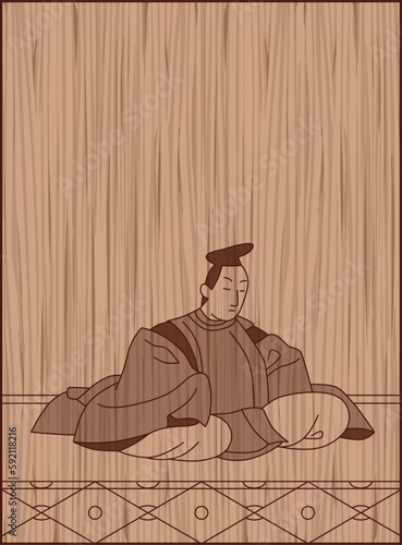 木彫り風百人一首　春道列樹