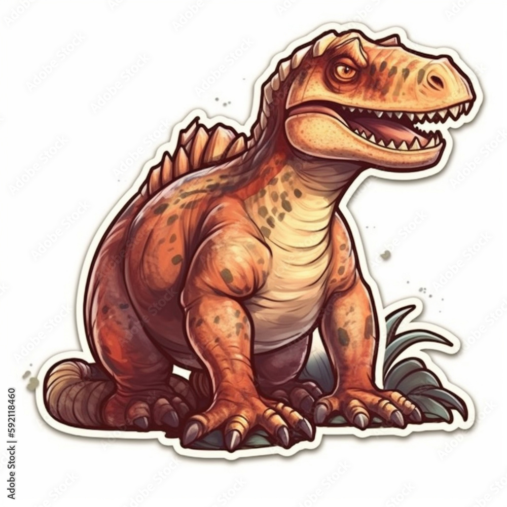 Illustration of tyrannosaurus rex dinosaur Illustration of tyrannosaurus rex dinosaur