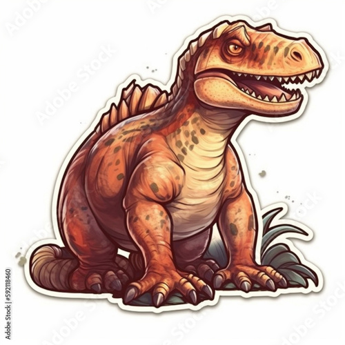 Illustration of tyrannosaurus rex dinosaur