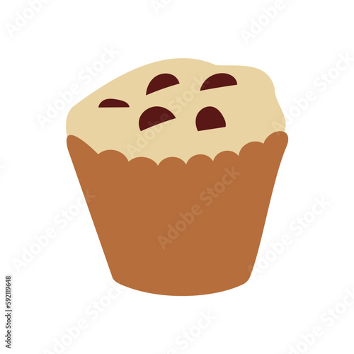 チョコチップのマフィン