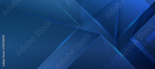 blue tech abstract ,background polygon elegant background and banner business product present and game background