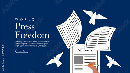 world press freedom banner template design