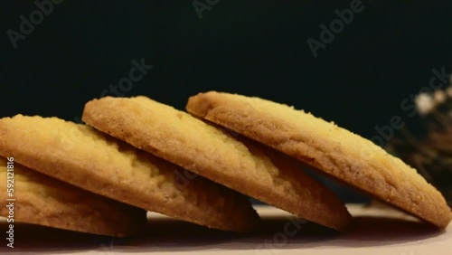 Arrange delicious looking cookies neatly
