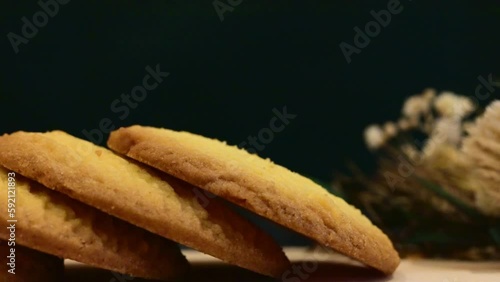 Arrange delicious looking cookies neatly