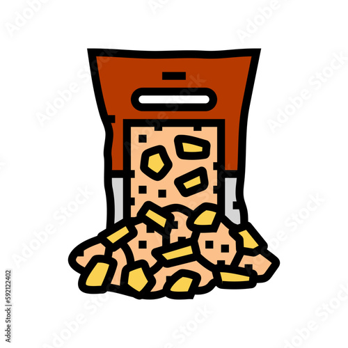 chips smoker color icon vector illustration
