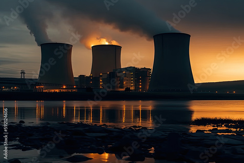 nuclear power plant created with Generative AI technology