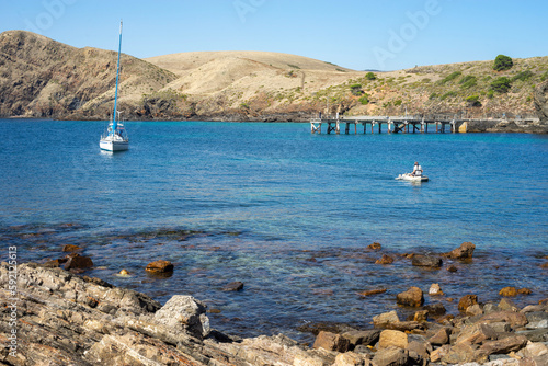 boats in the bay at Second Valley, South Australia