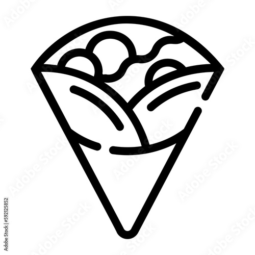 crepe line icon