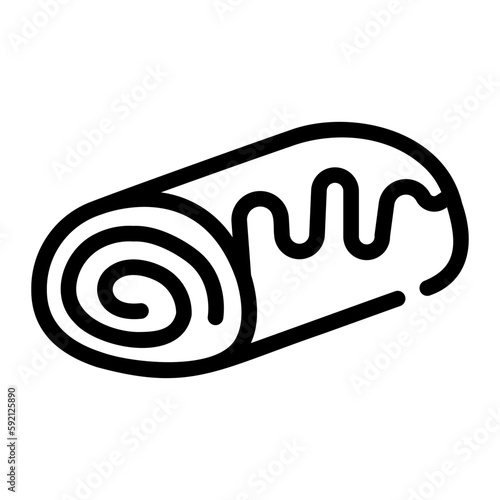 swiss roll line icon