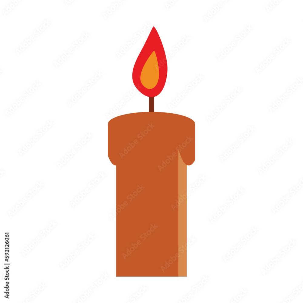 Candle autumn icon clipart design template isolated Candle autumn icon clipart design template isolated