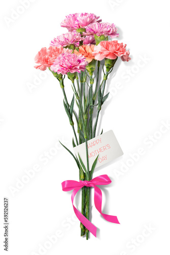 Wallpaper Mural 母の日のカードの付いたカーネーションの花束 Torontodigital.ca
