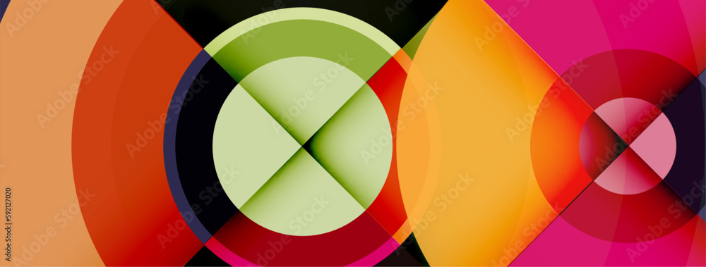 Circles with shadows trendy minimal geometric composition abstract background Circles with shadows trendy minimal geometric composition abstract background