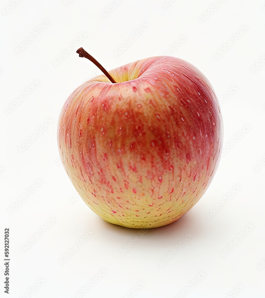 3D realistic red apple mockup isolated on white background 3D realistic red apple mockup isolated on white background