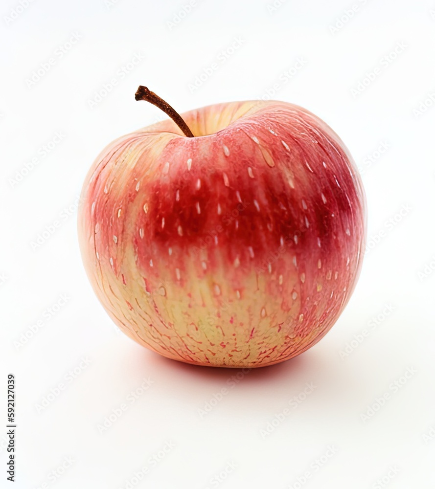 3D realistic red apple mockup isolated on white background 3D realistic red apple mockup isolated on white background