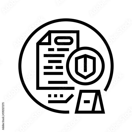 exculpatory evidence crime line icon vector illustration photo
