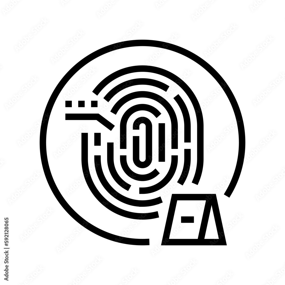 individual physical evidence crime line icon vector illustration individual physical evidence crime line icon vector illustration