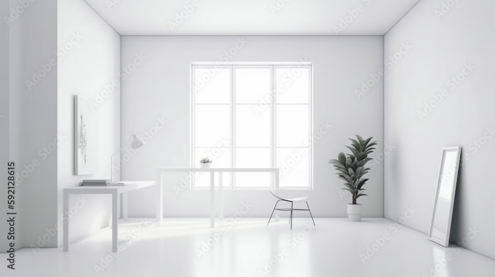 Picture frame in house living room mock up design, AI Generative. Picture frame in house living room mock up design, AI Generative.