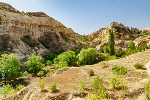 Awesome landscape of the Pigeon valley in Cappadocia, Turkey