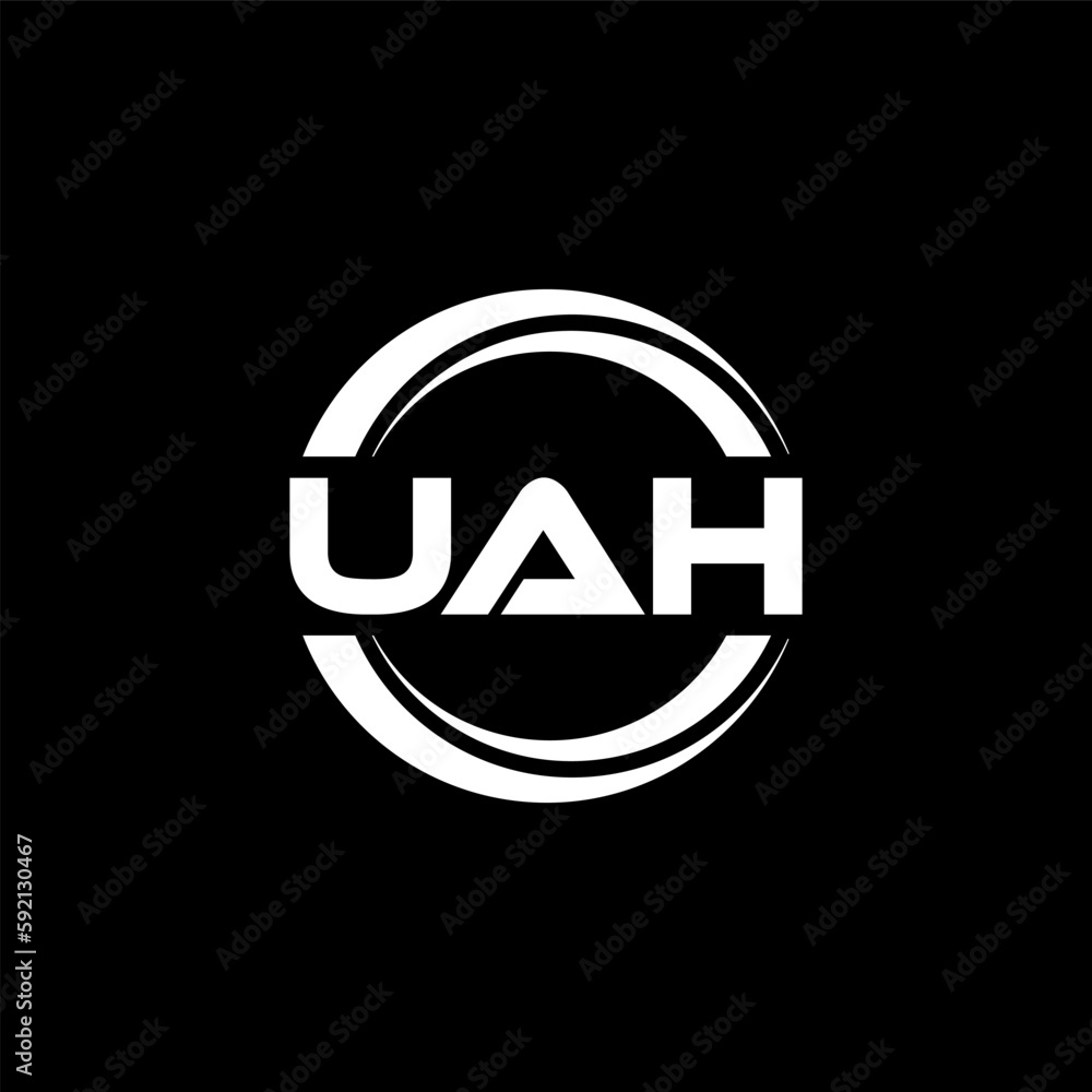 UAH letter logo design with black background in illustrator, vector logo modern alphabet font overlap style. calligraphy designs for logo, Poster, Invitation, etc. UAH letter logo design with black background in illustrator, vector logo modern alphabet font overlap style. calligraphy designs for logo, Poster, Invitation, etc.