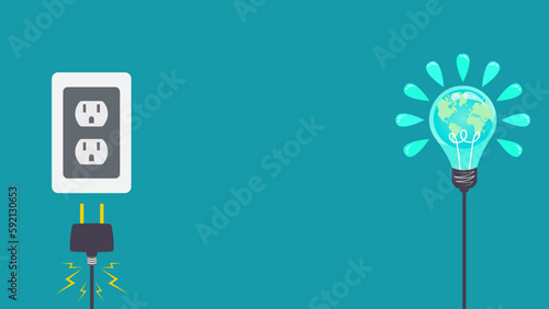 Green Industrial Innovation Concept vector illustration background graphics