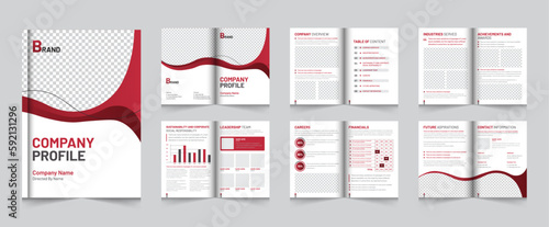 layout, pages corporate and Business  Company Profile Template Design