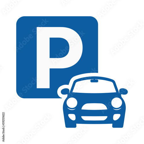 Parking Sign. Car parking icon. Parking space. Parking lot. Car park. Vector icon isolated on white background.