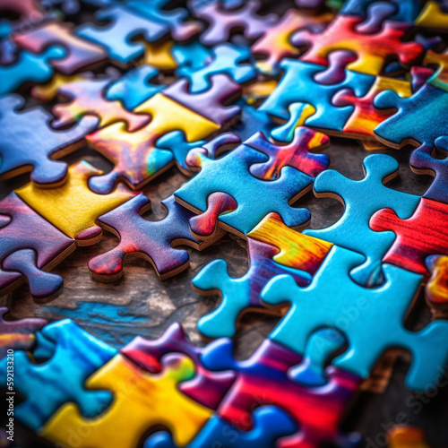 Illustration of a puzzle - unique perspectives and talents of those on the autism spectrum