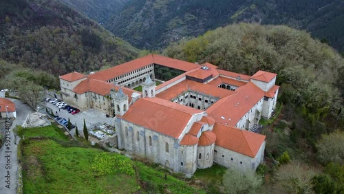 Monastery of santo estevo de ribas de sil, nogueira de ramuín, ourense, spain photo