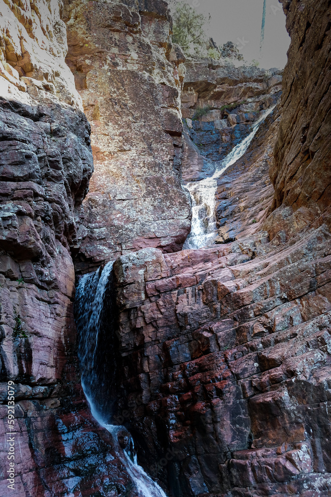 Waterfall in Arizona canyon