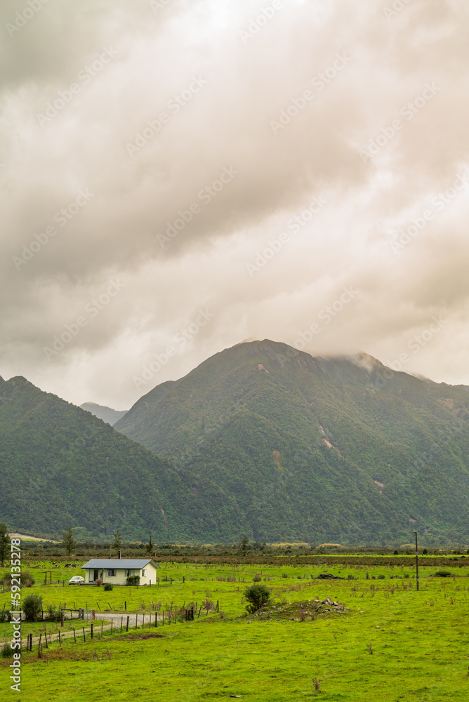 Naklejka premium Greymouth to North Canterbury