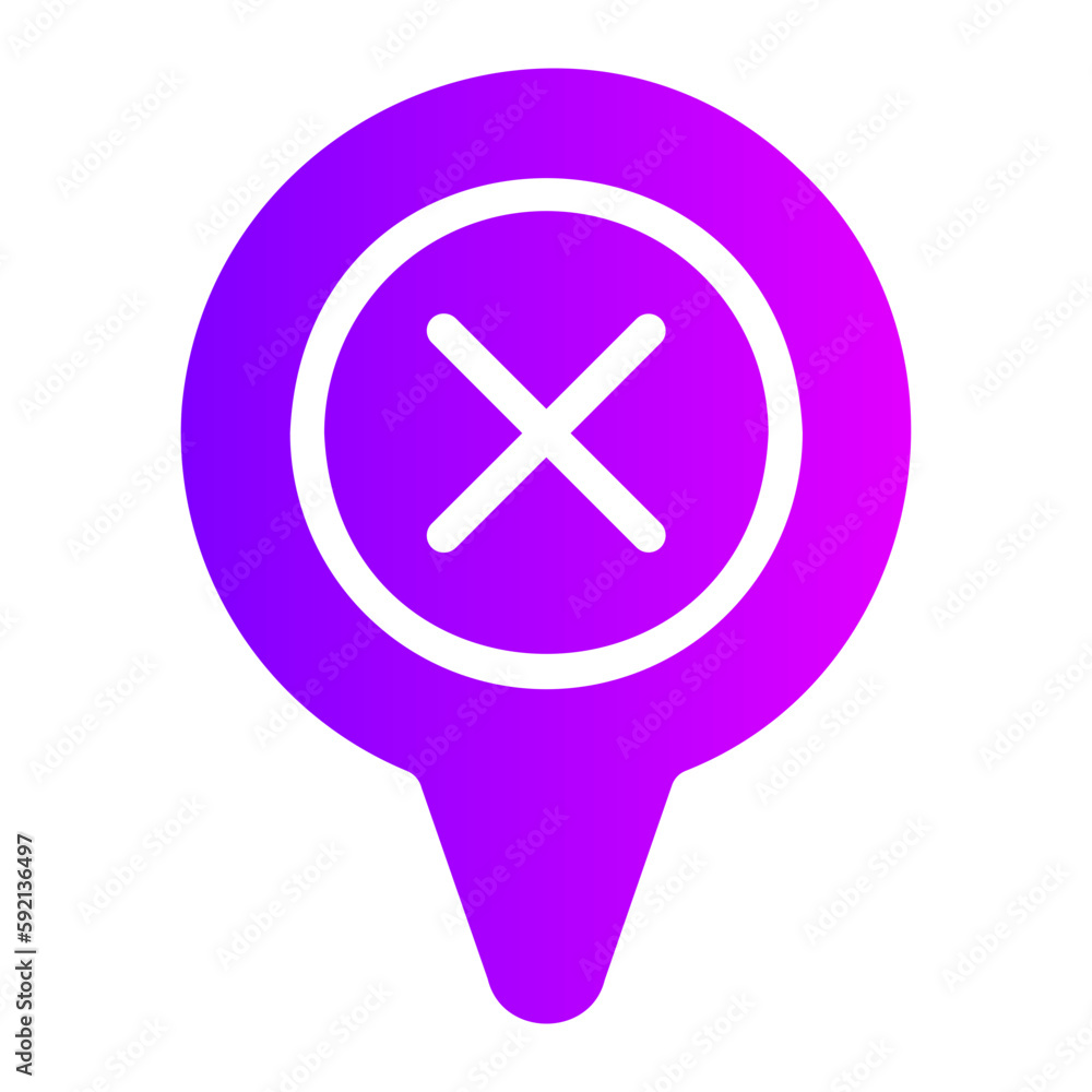 Obraz premium location pin gradient icon