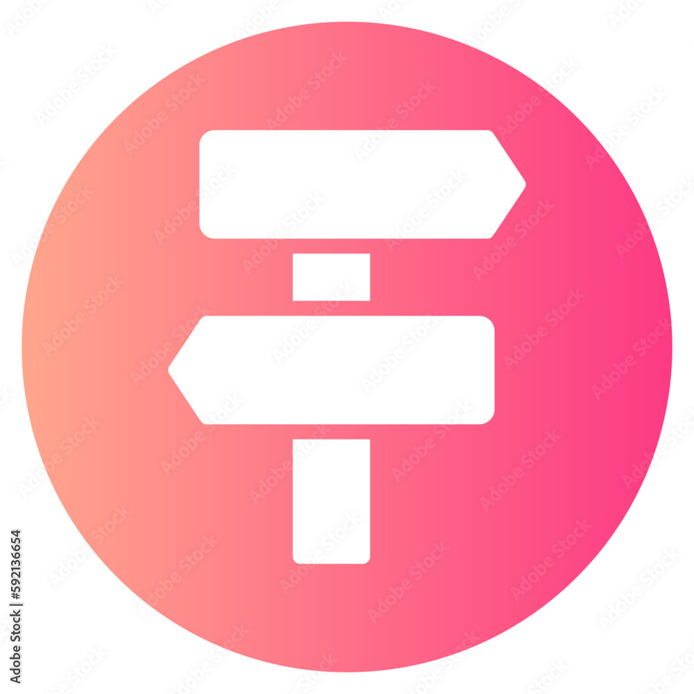 directionroad sign gradient icon directionroad sign gradient icon