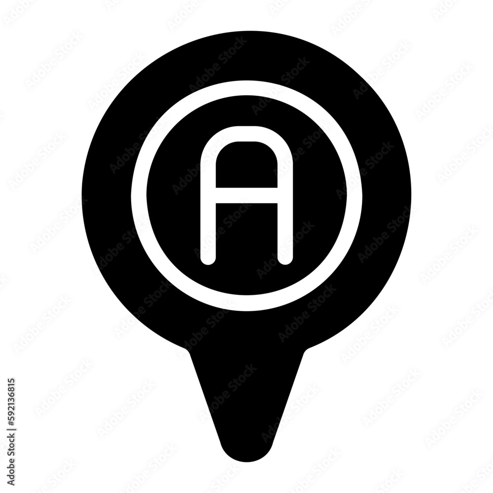 Obraz premium location pin glyph icon