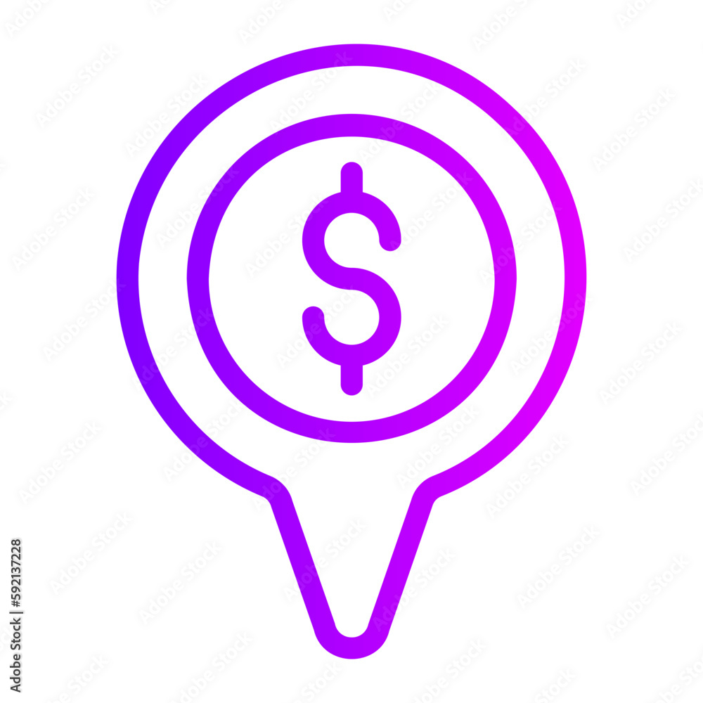 location pin gradient icon location pin gradient icon